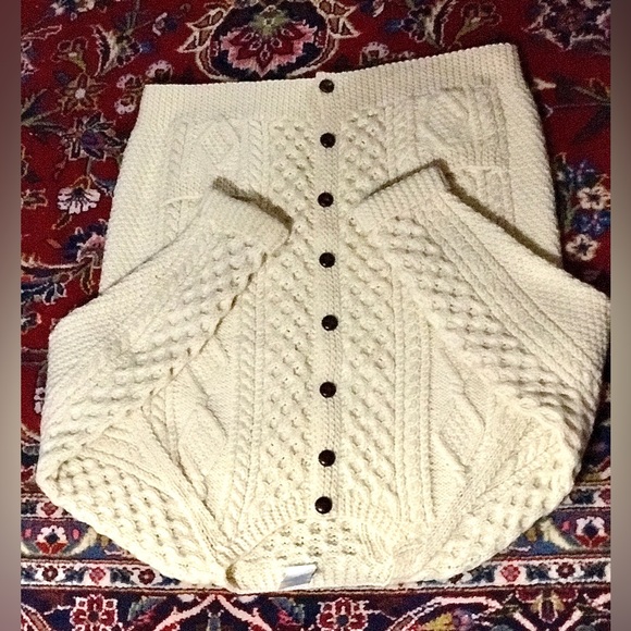 Vintage Men’s Large 100% Wool Handknit Donegal JOHN MOLLOY Irish Sweater - Picture 14 of 14